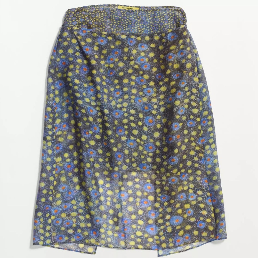 Layered Midi Print Skirt